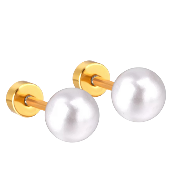 Heather Pearl Stud Earrings