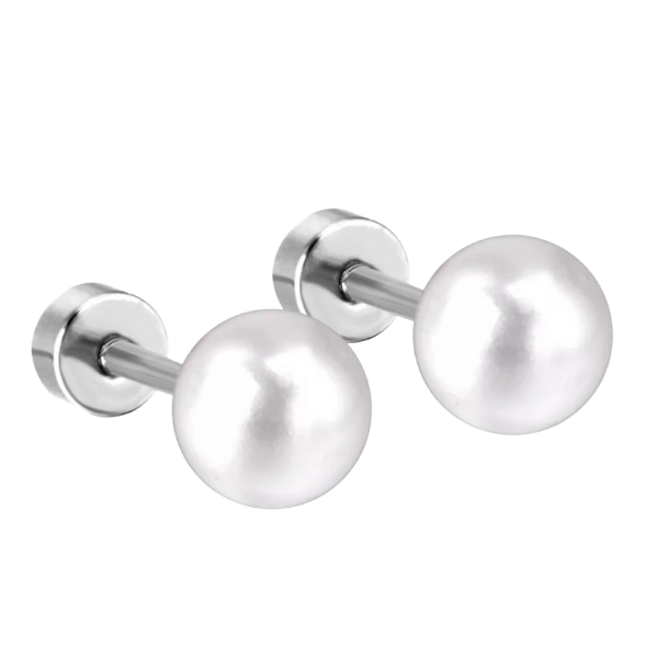 Heather Pearl Stud Earrings