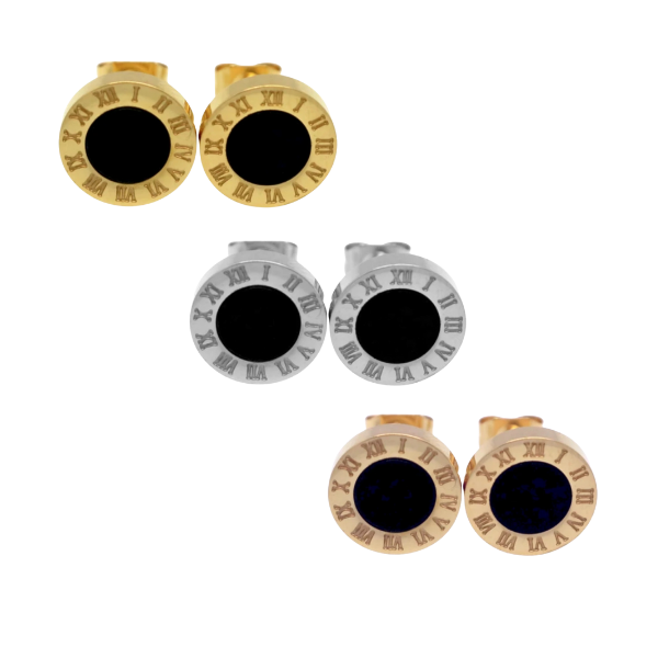 Roman Onyx Studs
