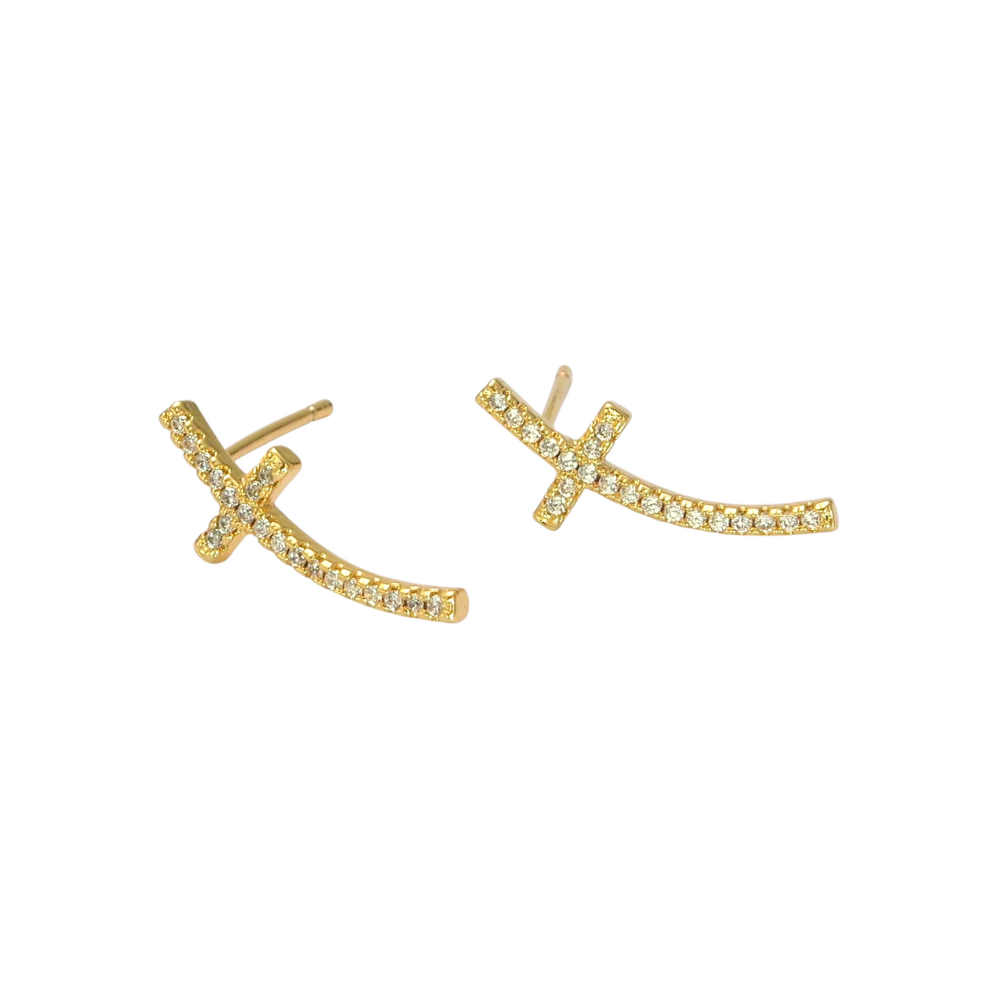 Faith Curved Pavé Necklace