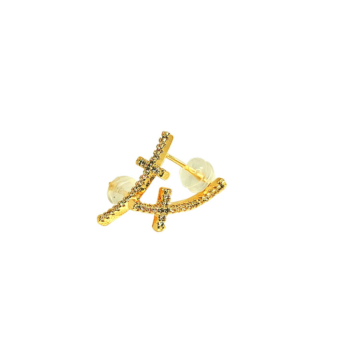 Faith Curved Pavé Necklace