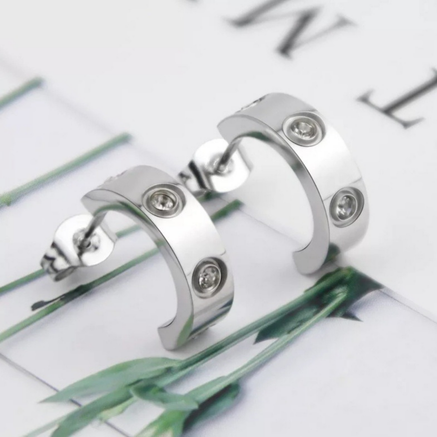 Bella Crystal Mini Hoops