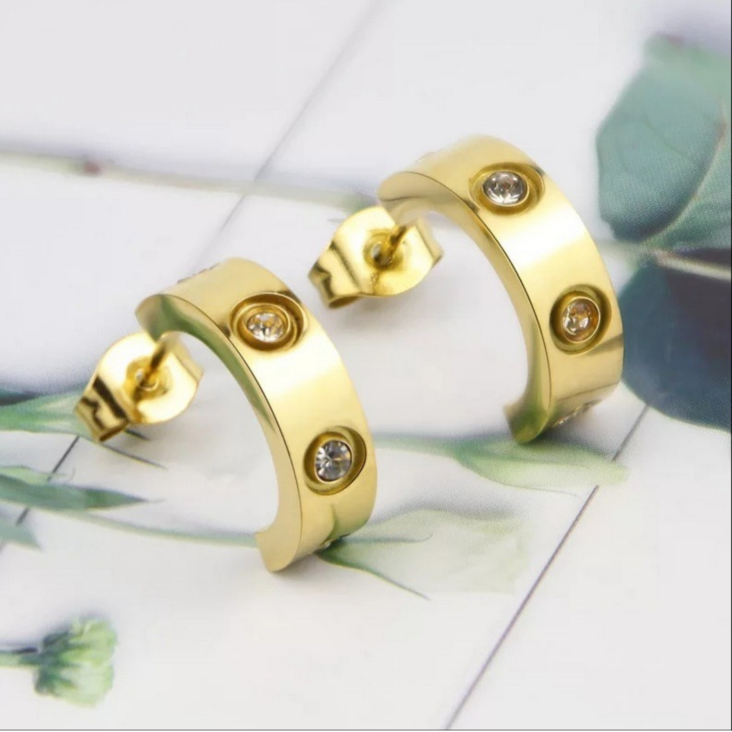 Bella Crystal Mini Hoops