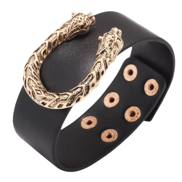 T&F Double Dragon Head Bracelet