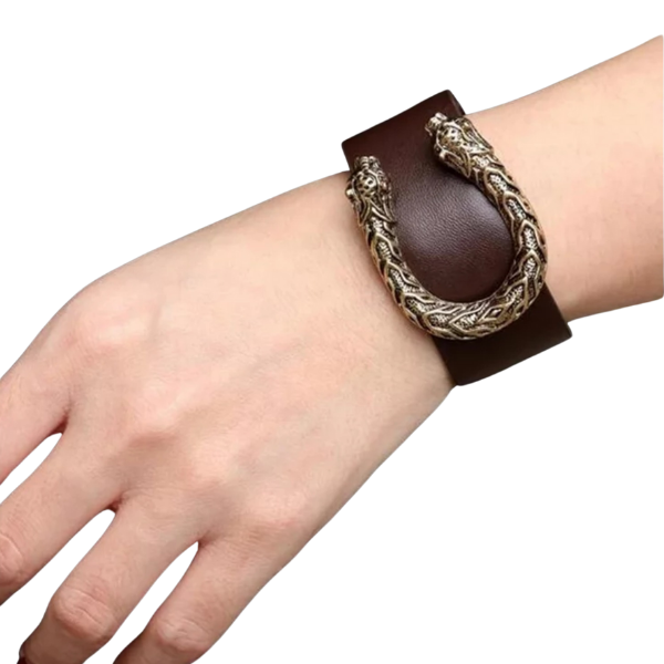 T&F Double Dragon Head Bracelet