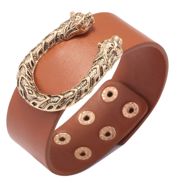 T&F Double Dragon Head Bracelet