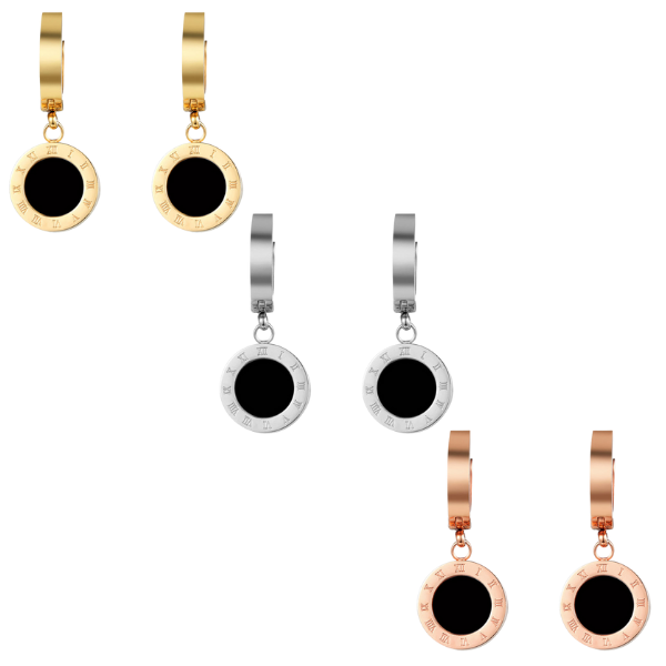 Roman Onyx Drop Earrings