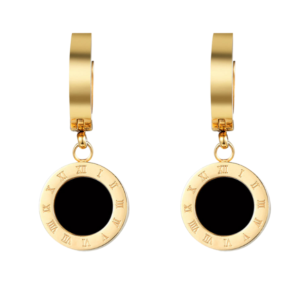 Roman Onyx Drop Earrings