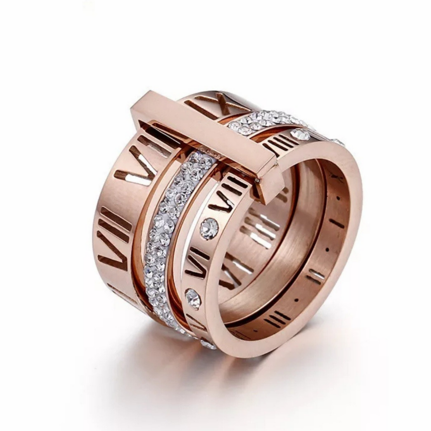 Roman Diamond Stack Ring