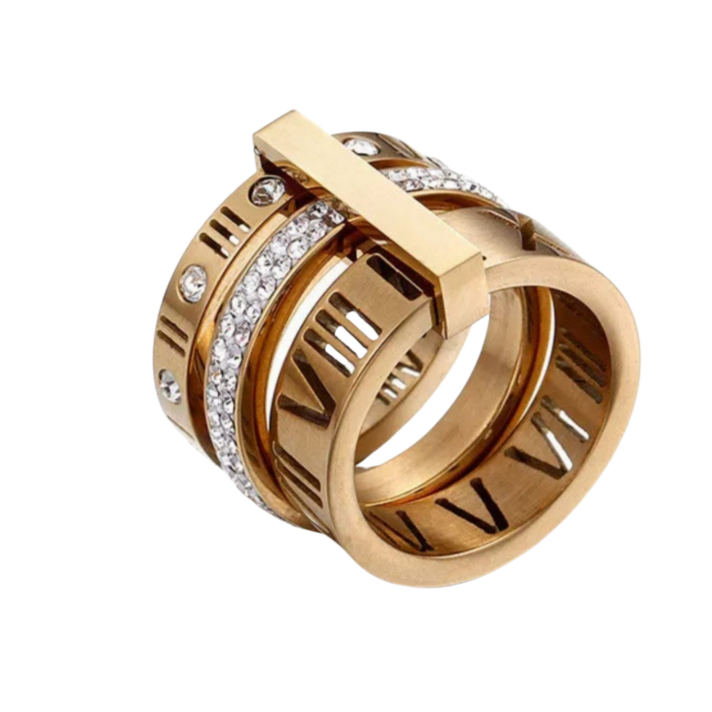Roman Diamond Stack Ring