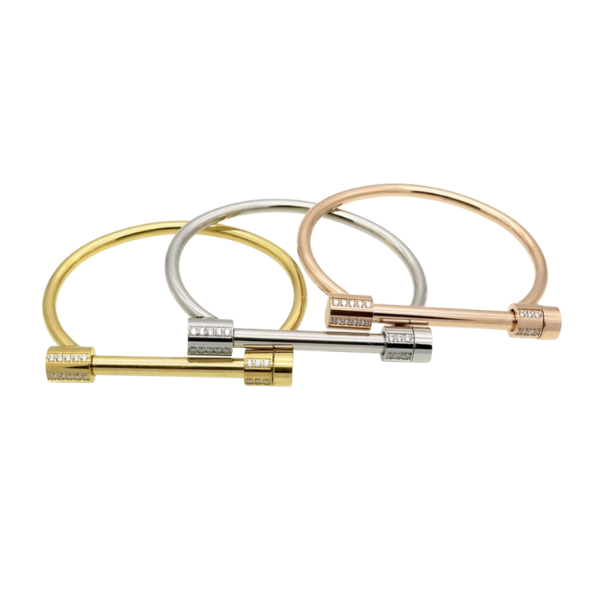 Screw Crystal Bangle
