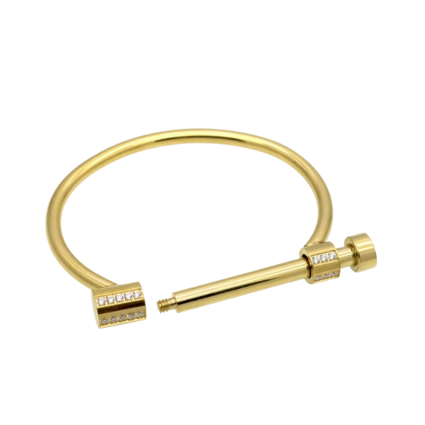 Screw Crystal Bangle