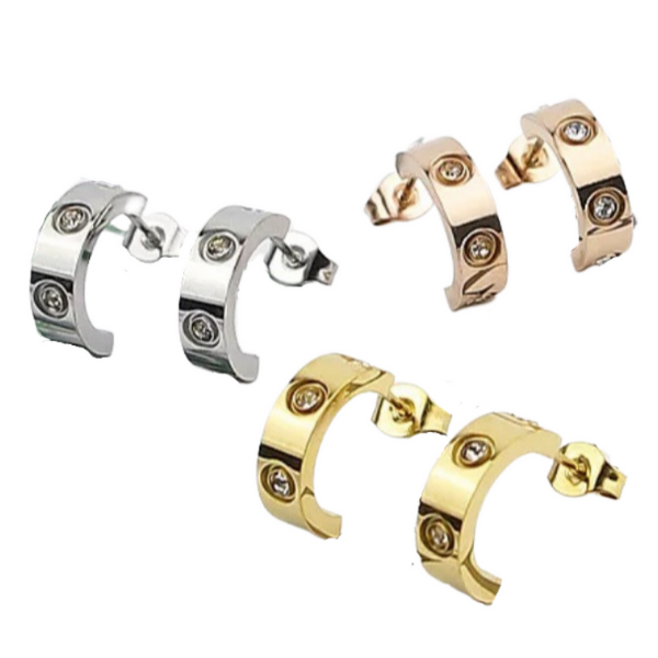 Bella Crystal Mini Hoops