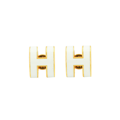 H Stud Earrings