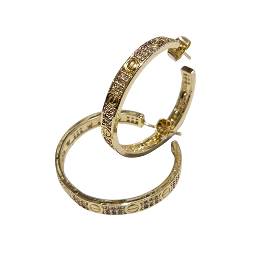 Bella Pavé Large Hoops