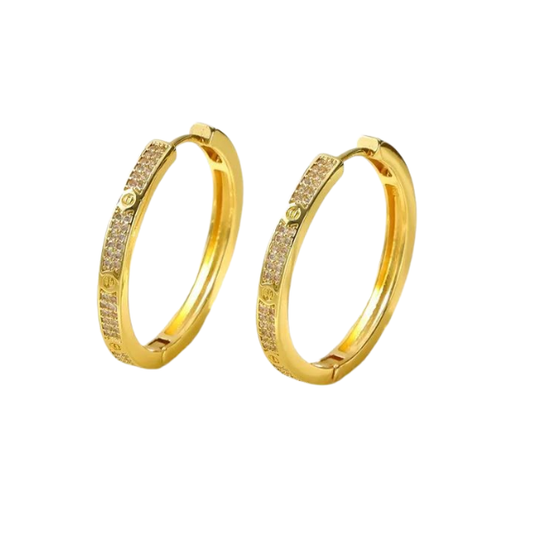 Bella Pavé Infinity Hoops