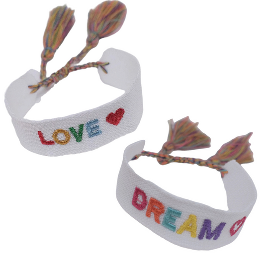 Embroidered Tassel Bracelets