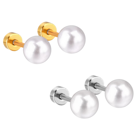 Heather Pearl Stud Earrings