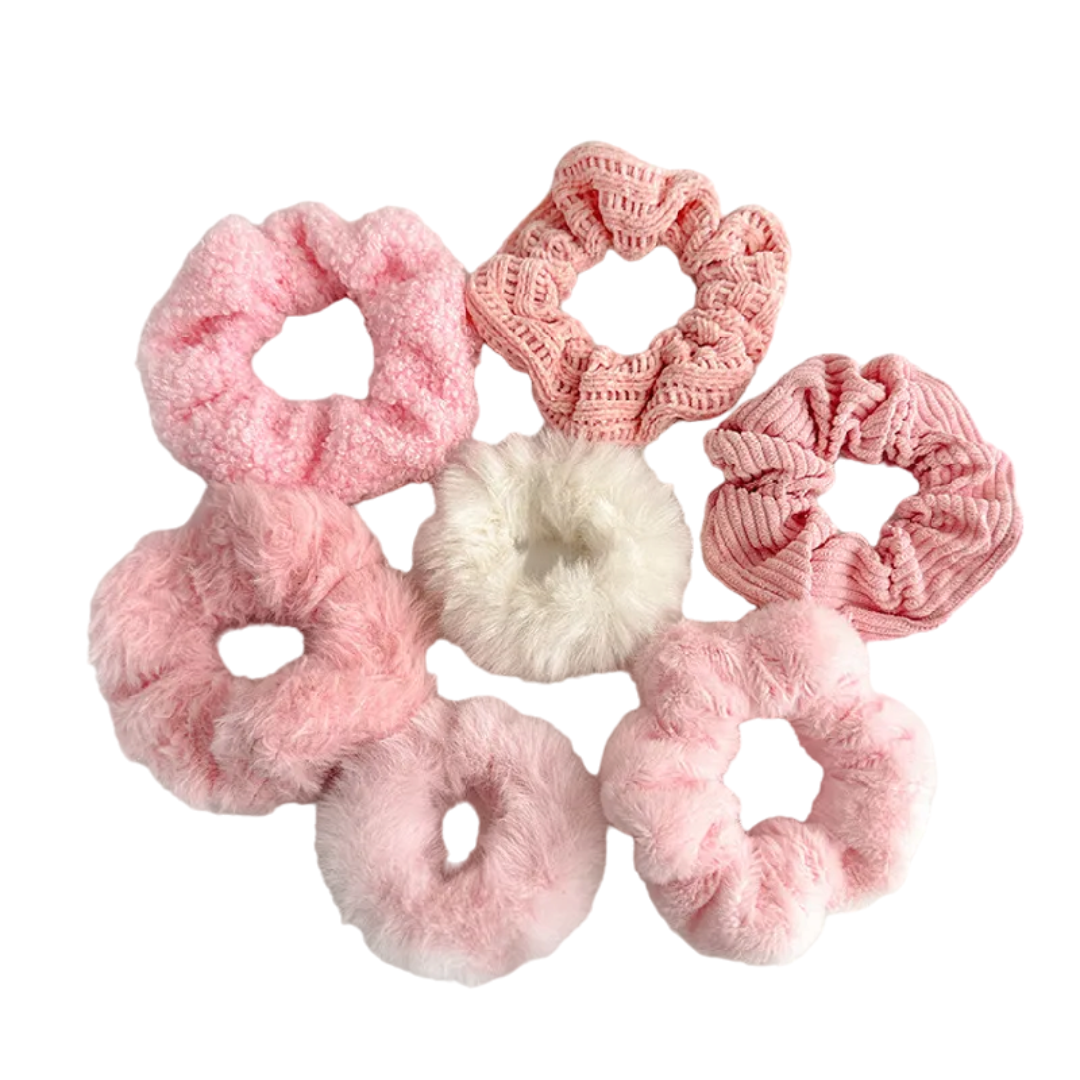 Fluffy Scrunchie Set