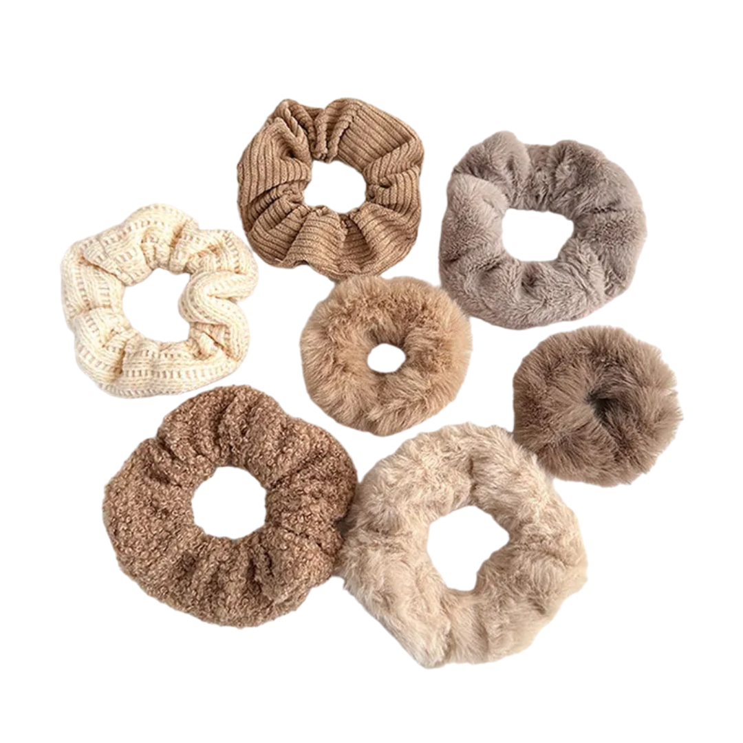 Fluffy Scrunchie Set