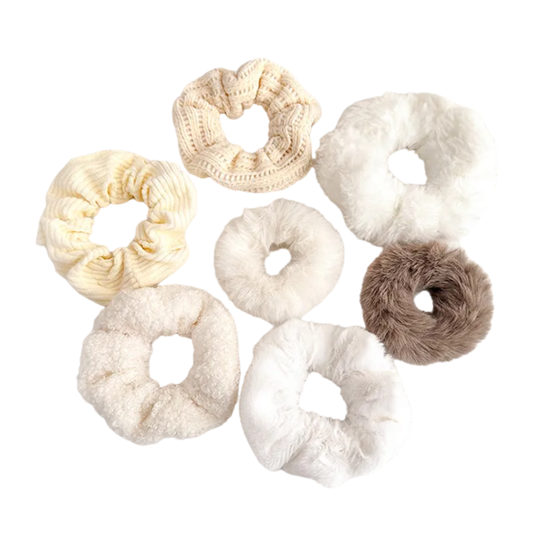Fluffy Scrunchie Set