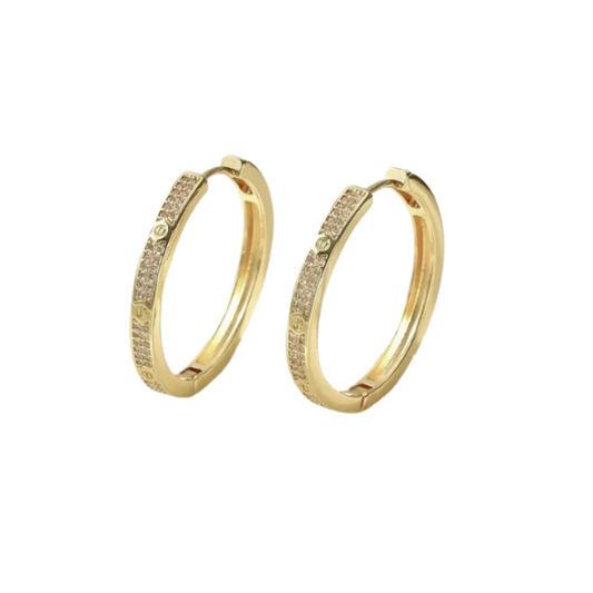 Bella Pavé Infinity Hoops