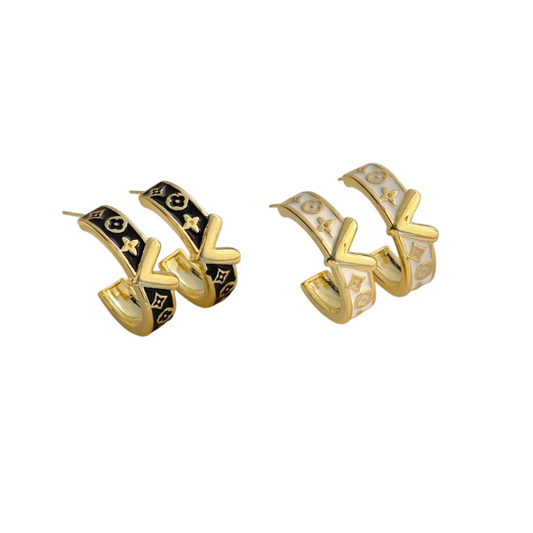 Vicki Enamel Hoops