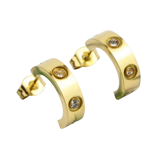 Bella Crystal Mini Hoops