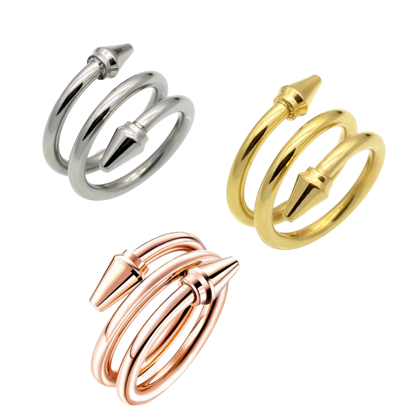 Arrow Triple Layer Ring