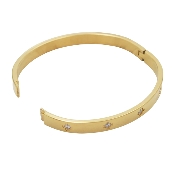 Clover Crystal Bangle