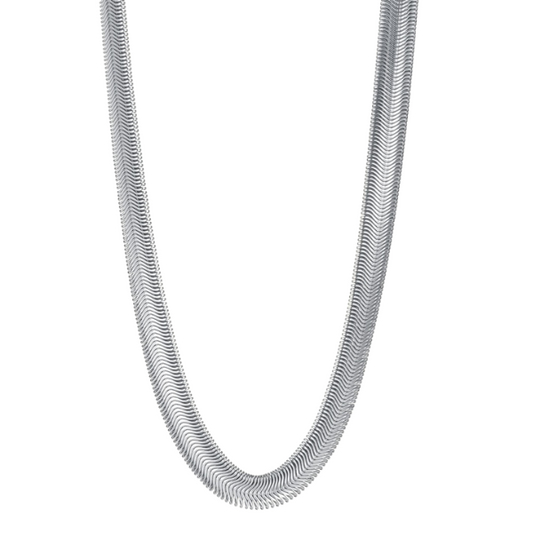 Evelyn Steel Snake Bone Chain