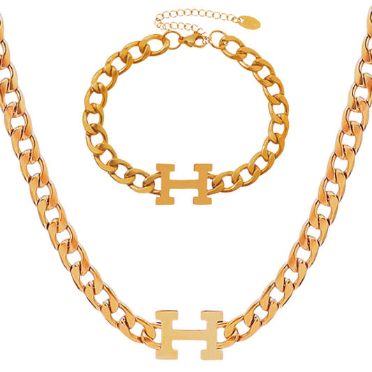 H Cuban Link Necklace/Bracelet