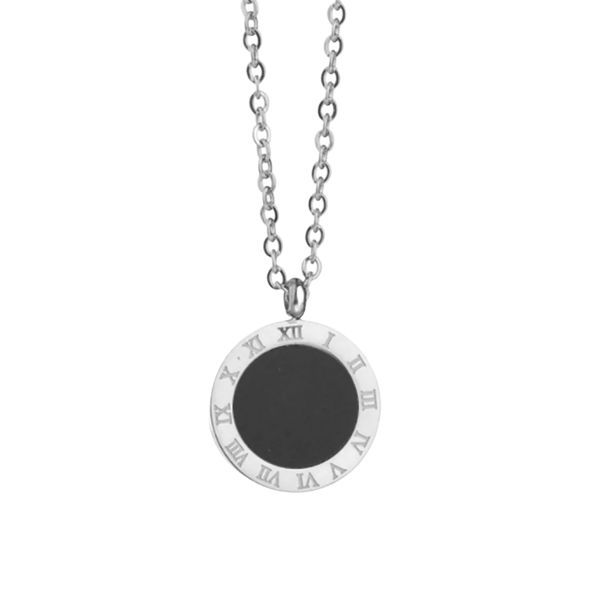 Roman Numeral Onyx Necklace