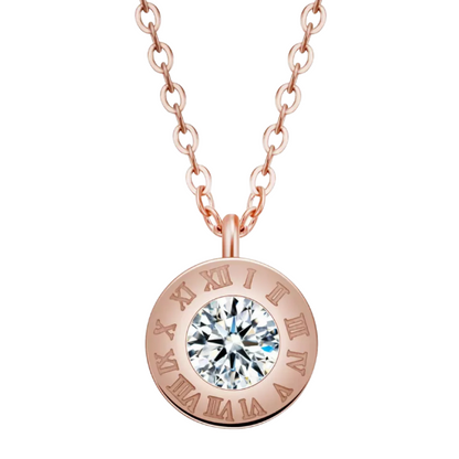 Roman Numeral Diamond Necklace