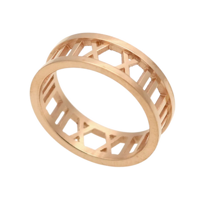 Roman Numeral Cut-Out Ring