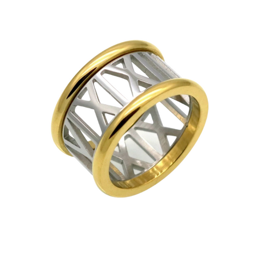 Roman Numeral Wide Ring