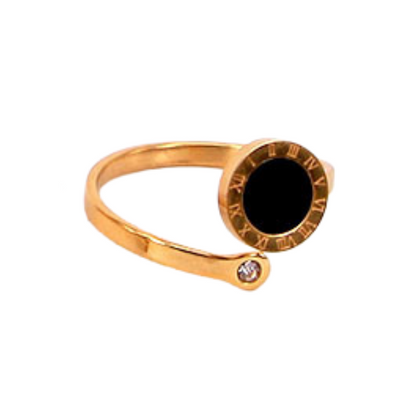 Roman Numeral Onyx Ring