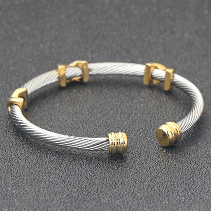 X Cable Cuff Bracelet