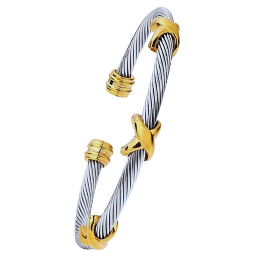 X Cable Cuff Bracelet