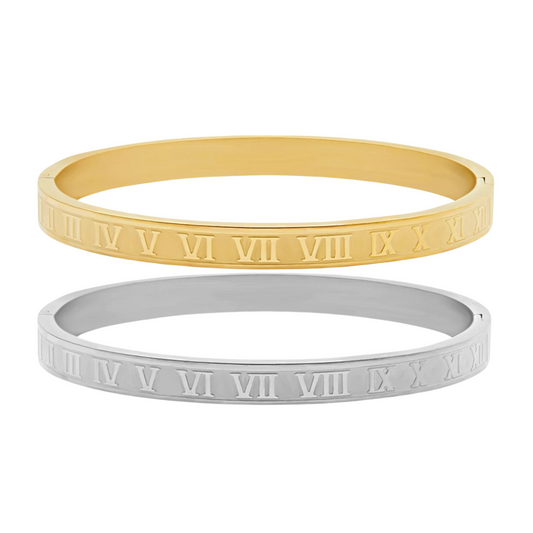 Roman Numeral Classic Bangle